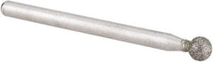 Dremel - 11/64" Head Diam, Ball End, Diamond Mounted Point - Teal - Industrial Tool & Supply