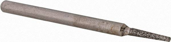 Dremel - 5/64" Head Diam, Round Tip Point, Diamond Mounted Point - Teal, 1/8" Shank Diam - Industrial Tool & Supply