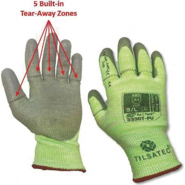 Tilsatec - Size S (7), ANSI Cut Lvl A4, Puncture Lvl 3, Abrasion Lvl 4, Polyurethane Coated Cut & Puncture Resistant Gloves - Industrial Tool & Supply