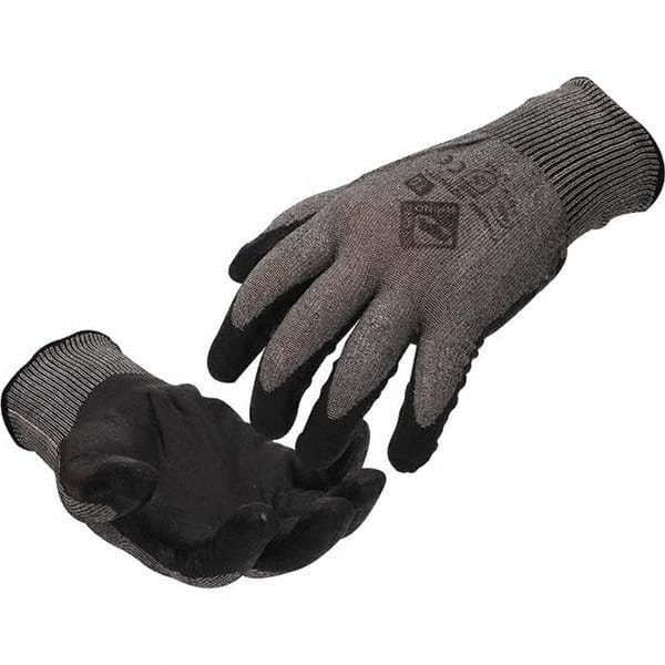 Tilsatec - Size M (8), ANSI Cut Lvl A5, Puncture Lvl 3, Abrasion Lvl 4, Micro-Foam Nitrile Coated Cut & Puncture Resistant Gloves - Industrial Tool & Supply