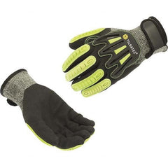 Tilsatec - Size L (9), ANSI Cut Lvl A5, Puncture Lvl 5, Abrasion Lvl 4, Micro-Foam Nitrile Coated Cut & Puncture Resistant Gloves - Industrial Tool & Supply