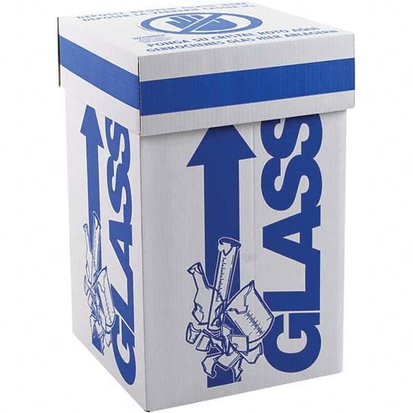 Dynalon Labware - 1 6-Piece White & Blue Rectangle Open Top Disposal Box - Industrial Tool & Supply