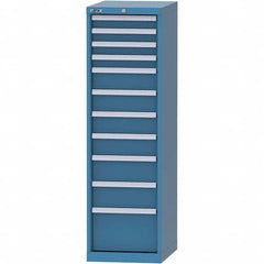 LISTA - 11 Drawer, 45 Compartment Bright Blue Steel Modular Storage Cabinet - Industrial Tool & Supply