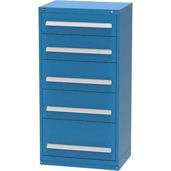 Vidmar - 5 Drawer, 45 Compartment Bright Blue Steel Modular Storage Cabinet - Industrial Tool & Supply