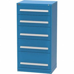 Vidmar - 5 Drawer, 45 Compartment Bright Blue Steel Modular Storage Cabinet - Industrial Tool & Supply