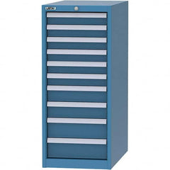 LISTA - 10 Drawer, 45 Compartment Bright Blue Steel Modular Storage Cabinet - Industrial Tool & Supply