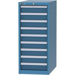 LISTA - 9 Drawer, 45 Compartment Bright Blue Steel Modular Storage Cabinet - Industrial Tool & Supply