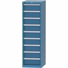 LISTA - 9 Drawer, 45 Compartment Bright Blue Steel Modular Storage Cabinet - Industrial Tool & Supply