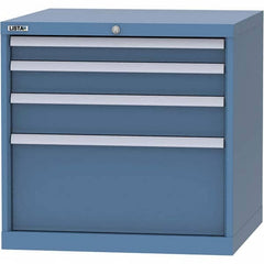 LISTA - 4 Drawer, 45 Compartment Bright Blue Steel Modular Storage Cabinet - Industrial Tool & Supply