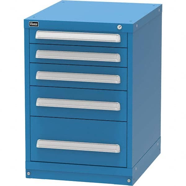 Vidmar - 5 Drawer, 45 Compartment Bright Blue Steel Modular Storage Cabinet - Industrial Tool & Supply