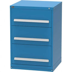 Vidmar - 3 Drawer, 124 Compartment Bright Blue Steel Modular Storage Cabinet - Industrial Tool & Supply