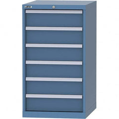 LISTA - 6 Drawer, 99 Compartment Bright Blue Steel Modular Storage Cabinet - Industrial Tool & Supply