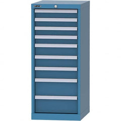 LISTA - 9 Drawer, 216 Compartment Bright Blue Steel Modular Storage Cabinet - Industrial Tool & Supply
