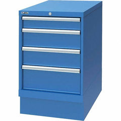 LISTA - 4 Drawer, 29 Compartment Bright Blue Steel Modular Storage Cabinet - Industrial Tool & Supply