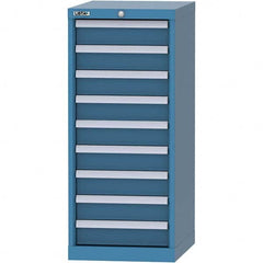 LISTA - 9 Drawer, 216 Compartment Bright Blue Steel Modular Storage Cabinet - Industrial Tool & Supply