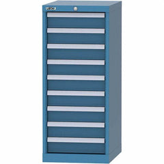 LISTA - 9 Drawer, 216 Compartment Bright Blue Steel Modular Storage Cabinet - Industrial Tool & Supply