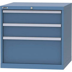 LISTA - 3 Drawer, 45 Compartment Bright Blue Steel Modular Storage Cabinet - Industrial Tool & Supply