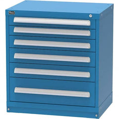 Vidmar - 6 Drawer, 45 Compartment Bright Blue Steel Modular Storage Cabinet - Industrial Tool & Supply