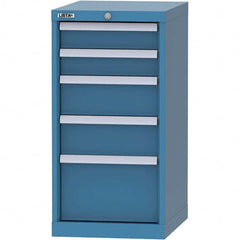 LISTA - 5 Drawer, 216 Compartment Bright Blue Steel Modular Storage Cabinet - Industrial Tool & Supply