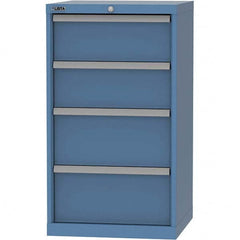 LISTA - 4 Drawer, 84 Compartment Bright Blue Steel Modular Storage Cabinet - Industrial Tool & Supply