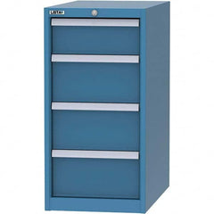 LISTA - 4 Drawer, 45 Compartment Bright Blue Steel Modular Storage Cabinet - Industrial Tool & Supply