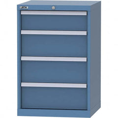 LISTA - 4 Drawer, 84 Compartment Bright Blue Steel Modular Storage Cabinet - Industrial Tool & Supply