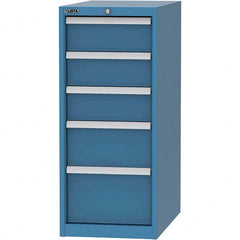 LISTA - 5 Drawer, 45 Compartment Bright Blue Steel Modular Storage Cabinet - Industrial Tool & Supply