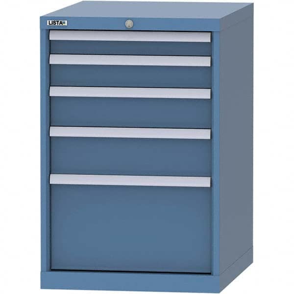 LISTA - 4 Drawer, 99 Compartment Bright Blue Steel Modular Storage Cabinet - Industrial Tool & Supply