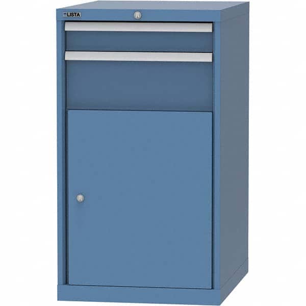 LISTA - 4 Drawer, 99 Compartment Bright Blue Steel Modular Storage Cabinet - Industrial Tool & Supply