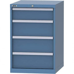 LISTA - 4 Drawer, 99 Compartment Bright Blue Steel Modular Storage Cabinet - Industrial Tool & Supply