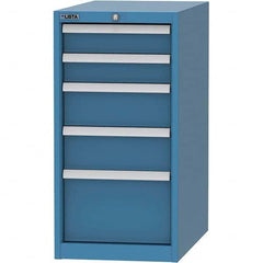 LISTA - 5 Drawer, 45 Compartment Bright Blue Steel Modular Storage Cabinet - Industrial Tool & Supply