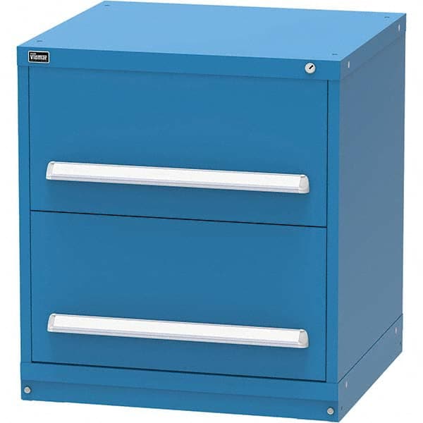 Vidmar - 2 Drawer, 344 Compartment Bright Blue Steel Modular Storage Cabinet - Industrial Tool & Supply