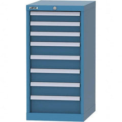 LISTA - 8 Drawer, 216 Compartment Bright Blue Steel Modular Storage Cabinet - Industrial Tool & Supply