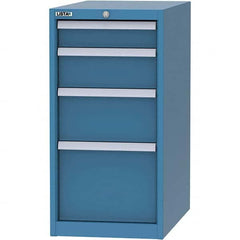 LISTA - 4 Drawer, 45 Compartment Bright Blue Steel Modular Storage Cabinet - Industrial Tool & Supply