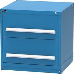 Vidmar - 2 Drawer Bright Blue Steel Modular Storage Cabinet - Industrial Tool & Supply