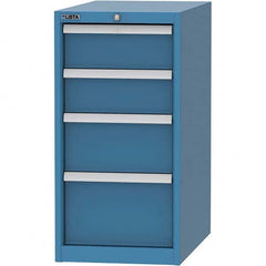 LISTA - 4 Drawer, 45 Compartment Bright Blue Steel Modular Storage Cabinet - Industrial Tool & Supply