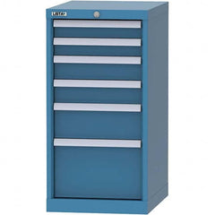 LISTA - 6 Drawer, 216 Compartment Bright Blue Steel Modular Storage Cabinet - Industrial Tool & Supply