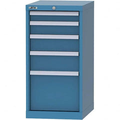 LISTA - 5 Drawer, 216 Compartment Bright Blue Steel Modular Storage Cabinet - Industrial Tool & Supply