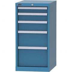 LISTA - 5 Drawer, 216 Compartment Bright Blue Steel Modular Storage Cabinet - Industrial Tool & Supply