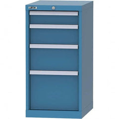 LISTA - 4 Drawer, 216 Compartment Bright Blue Steel Modular Storage Cabinet - Industrial Tool & Supply