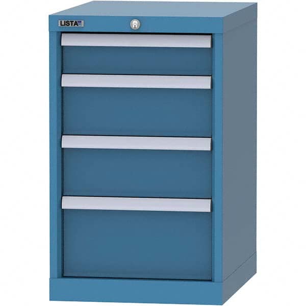 LISTA - 4 Drawer, 216 Compartment Bright Blue Steel Modular Storage Cabinet - Industrial Tool & Supply