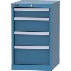 LISTA - 4 Drawer, 216 Compartment Bright Blue Steel Modular Storage Cabinet - Industrial Tool & Supply