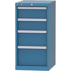 LISTA - 4 Drawer, 216 Compartment Bright Blue Steel Modular Storage Cabinet - Industrial Tool & Supply
