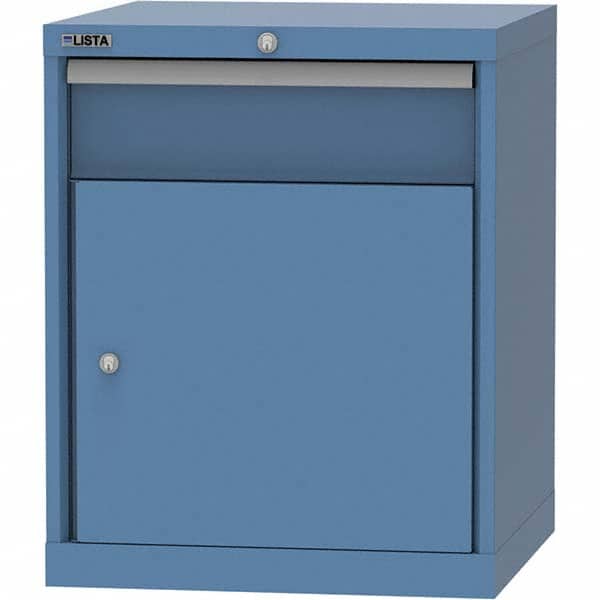 LISTA - 1 Drawer, 84 Compartment Bright Blue Steel Modular Storage Cabinet - Industrial Tool & Supply