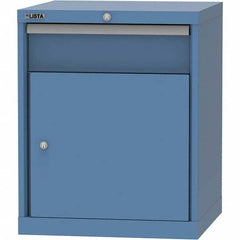 LISTA - 1 Drawer, 84 Compartment Bright Blue Steel Modular Storage Cabinet - Industrial Tool & Supply