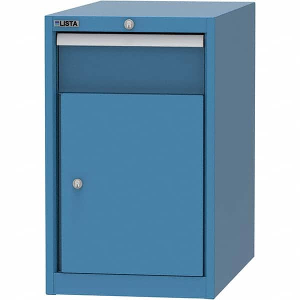 LISTA - 1 Drawer, 45 Compartment Bright Blue Steel Modular Storage Cabinet - Industrial Tool & Supply
