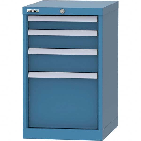 LISTA - 4 Drawer, 216 Compartment Bright Blue Steel Modular Storage Cabinet - Industrial Tool & Supply