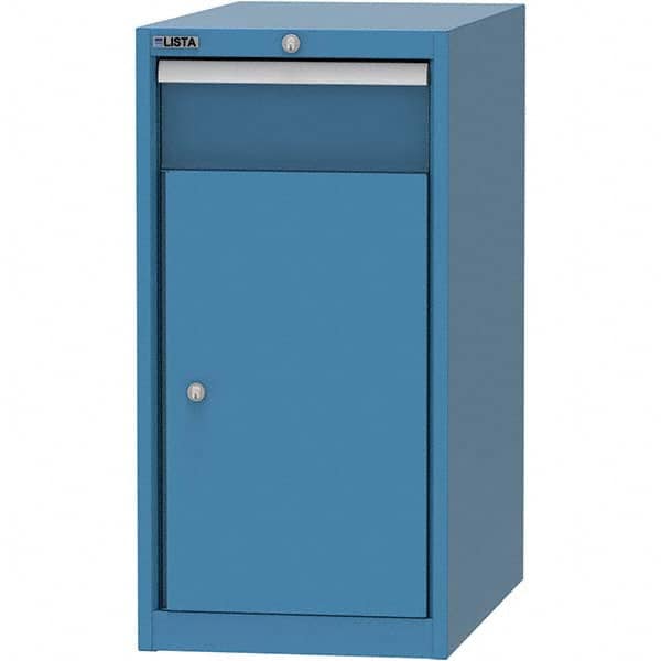 LISTA - 1 Drawer, 45 Compartment Bright Blue Steel Modular Storage Cabinet - Industrial Tool & Supply