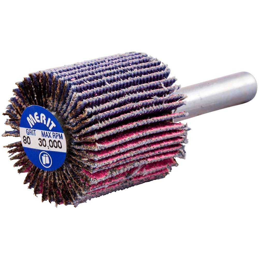 Merit Abrasives - Mounted Flap Wheels Abrasive Type: Coated Outside Diameter (Inch): 1 - Industrial Tool & Supply