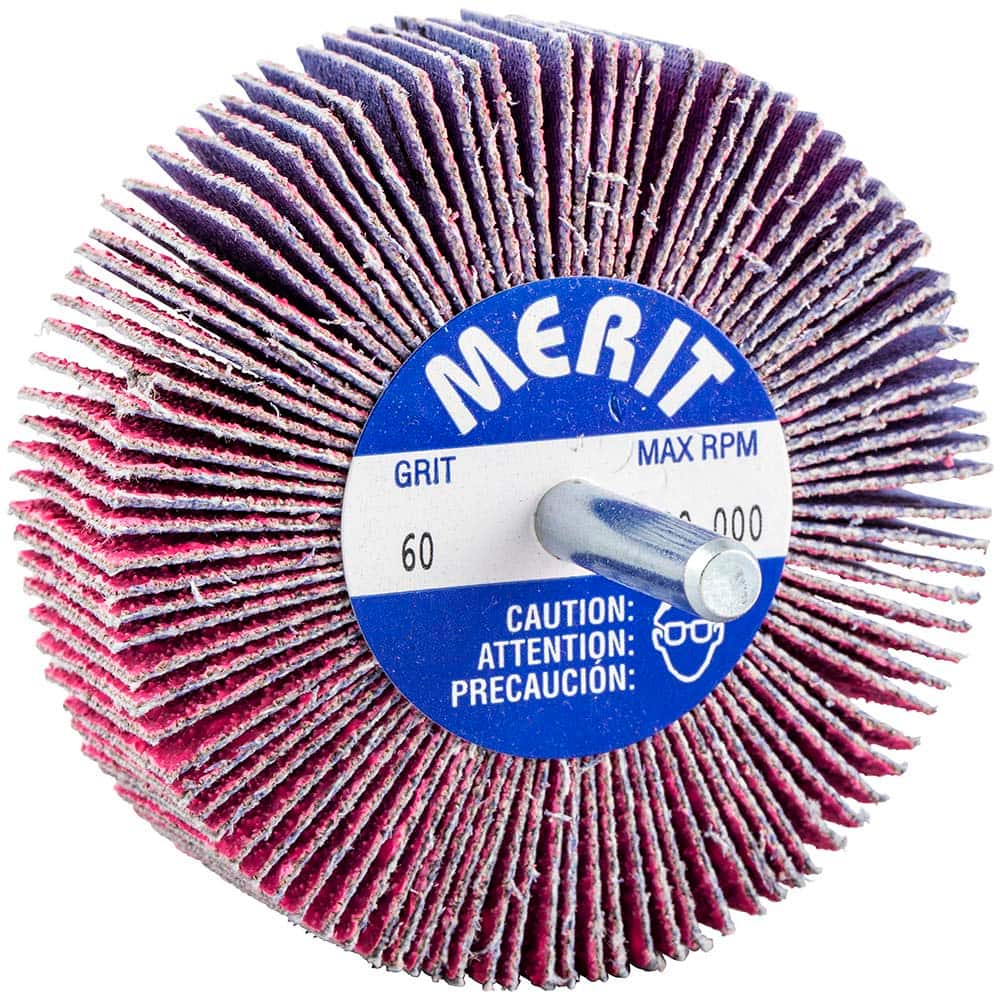 Merit Abrasives - Mounted Flap Wheels Abrasive Type: Coated Outside Diameter (Inch): 3 - Industrial Tool & Supply